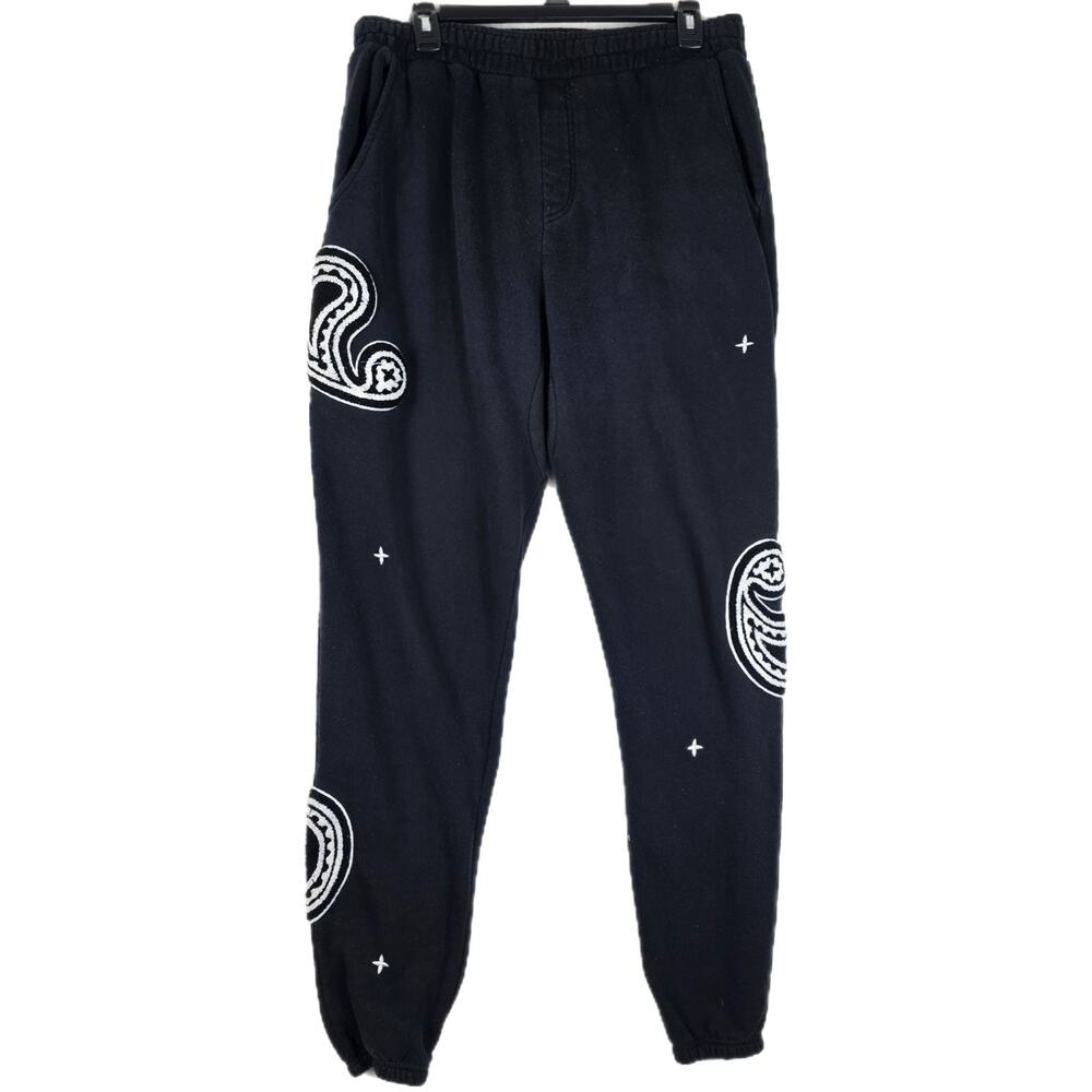EPTM Paisley Embroidered Black Sweatpants Men's Size XL 36 Streetwear